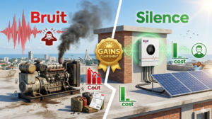 Solaire vs groupe électrogène rentabilité Libreville