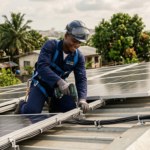 Installation solaire professionnelle sécurisée Gabon WOW2000