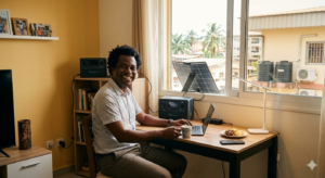 Solaire maison location Gabon locataire