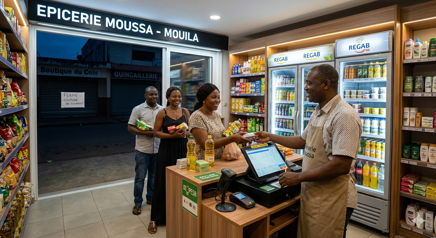 Commerce prospère solutions solaires Mouila Gabon