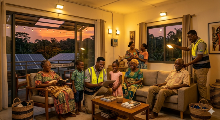Solaire famille Makokou Gabon zone isolée