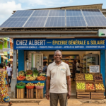 Installation de panneaux solaires en autoconsommation sans batterie pour une boutique à Franceville, réduisant les factures d'électricité de jour.