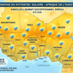 Prévisions solaires Afrique Ouest été 2026 Gabon