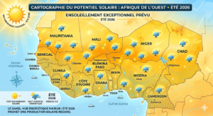 Prévisions solaires Afrique Ouest été 2026 Gabon