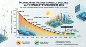 Prix panneaux solaires hausse 2026