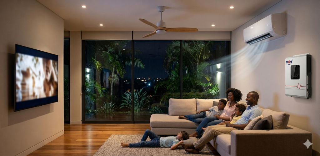Confort climatisation solutions solaires onduleur hybride WOW2000 Lambaréné Gabon