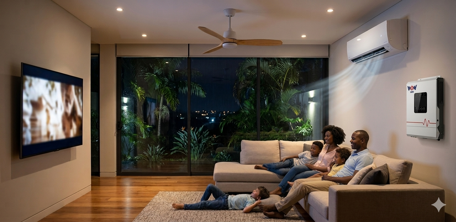 Confort climatisation solutions solaires onduleur hybride WOW2000 Lambaréné Gabon