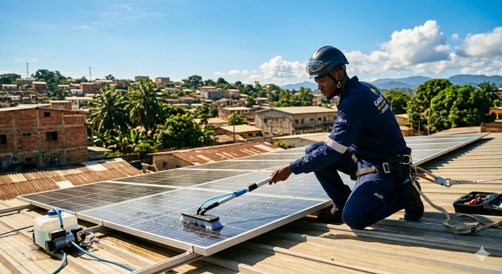 Entretien panneaux solaires Franceville Gabon