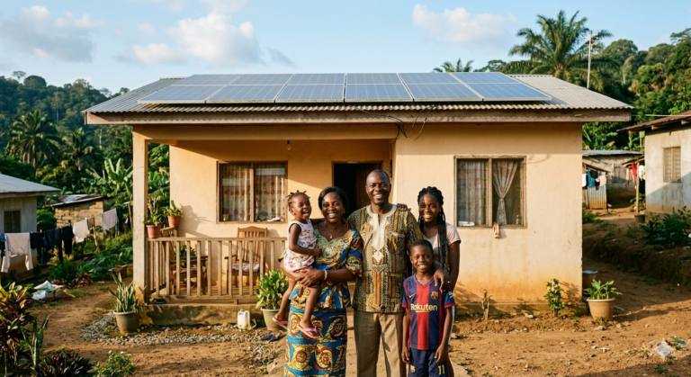 Famille solaire Lastoursville Gabon intérieur pays
