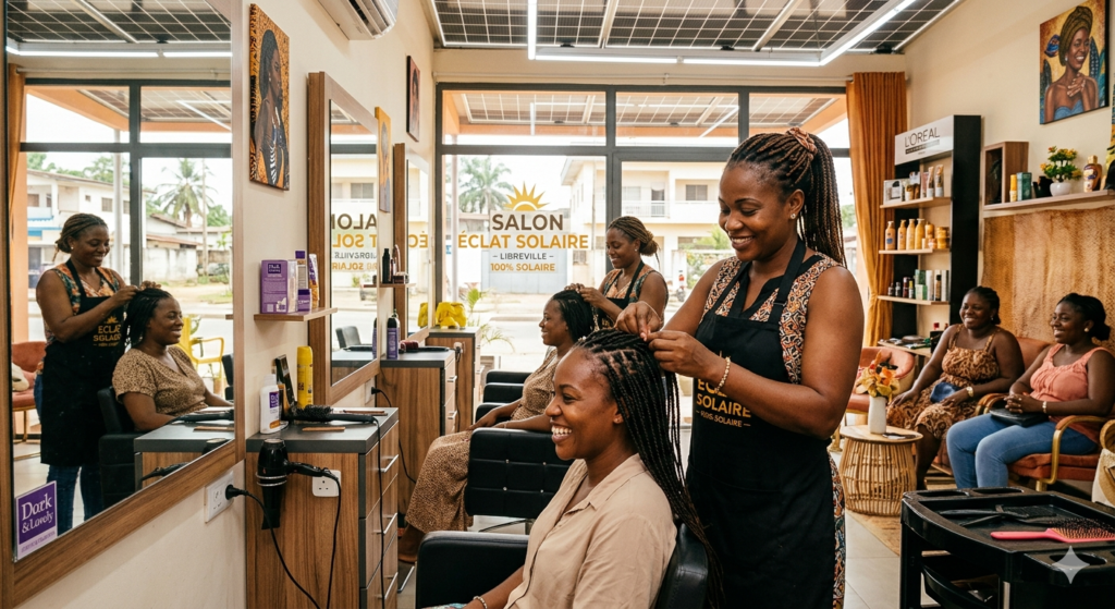 Salon coiffure solaire Libreville Gabon
