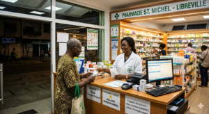 Pharmacie solaire Libreville Gabon coupure