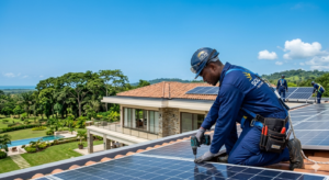 Installation solaire commune Akanda Gabon