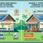 ystème solaire hors réseau hybride Gabon différence