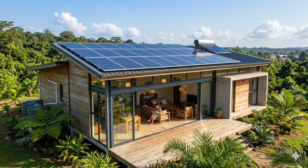 Autonomie électrique Tchibanga Gabon solaire