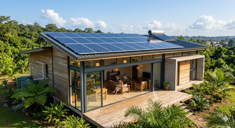 Autonomie électrique Tchibanga Gabon solaire