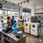 Solaire hybride mobile WOW2000 commerce Port-Gentil