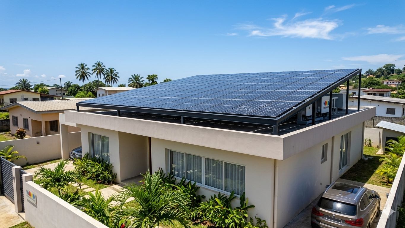 Installation solaire WOW2000 sur une maison à Libreville - Devis gratuit.