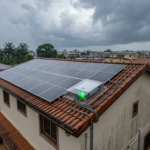 Panneaux solaires saison des pluies Port-Gentil Gabon