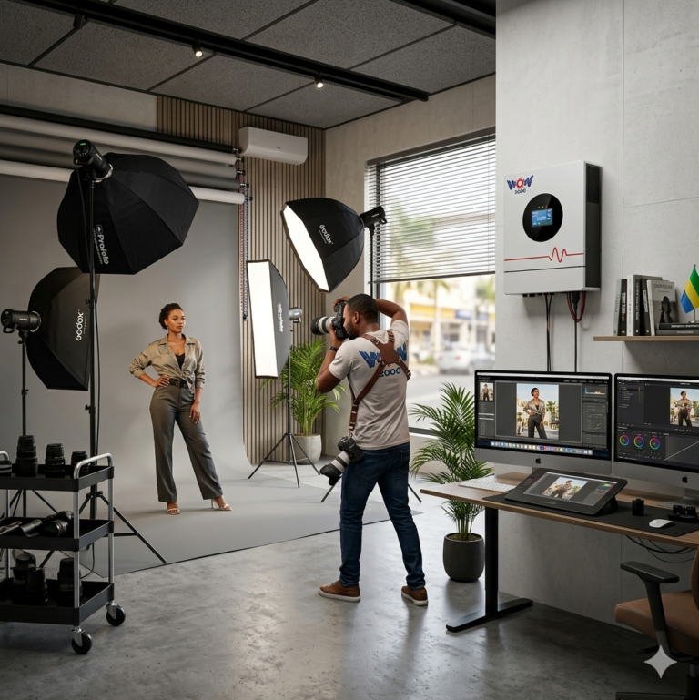 Studio photo agence créative solaire WOW2000 Gabon