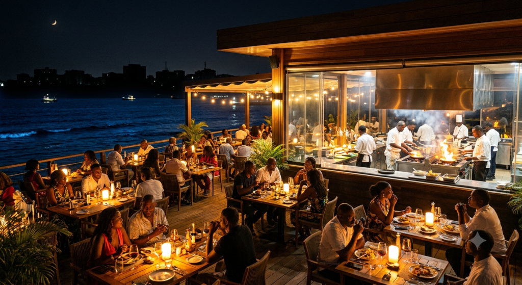Restaurant maquis bord mer solaire WOW2000 Port-Gentil Gabon