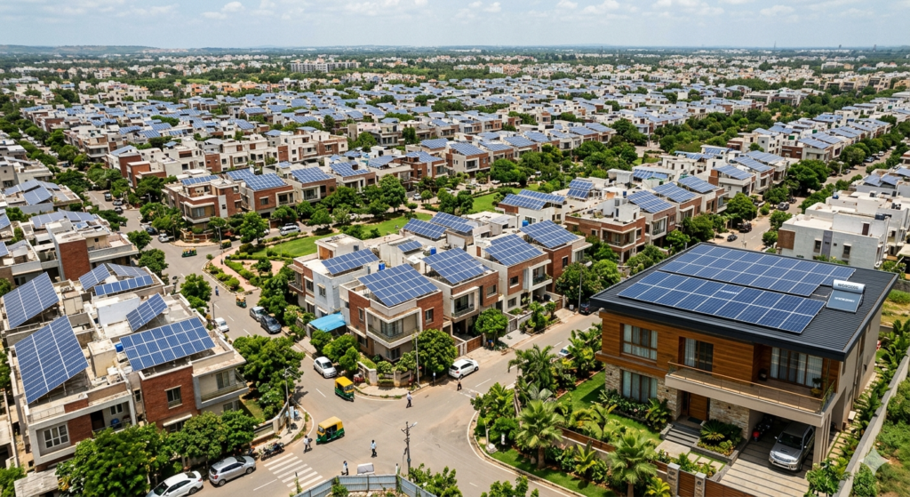 Inde solaire résidentiel 2,7 GW leçons familles Gabon