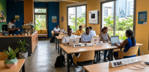 Coworking télétravail solaire WOW2000 Libreville Gabon