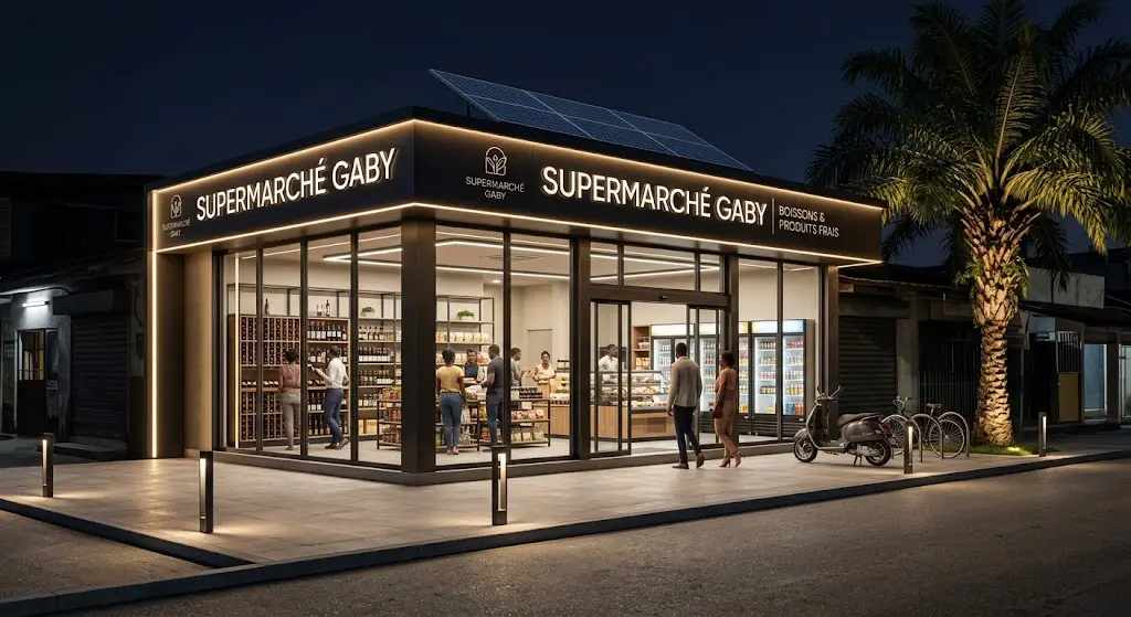 Illustration WOW2000 — Solutions solaires pour les supérettes et épiceries de nuit à Libreville