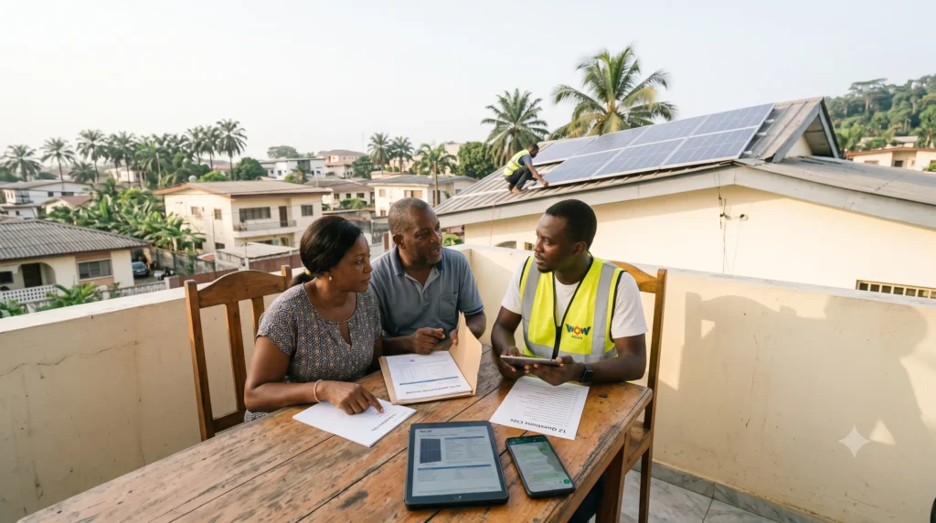 Illustration WOW2000 — Comment obtenir un devis gratuit pour l'électricité solaire de sa maison au Gabon ?