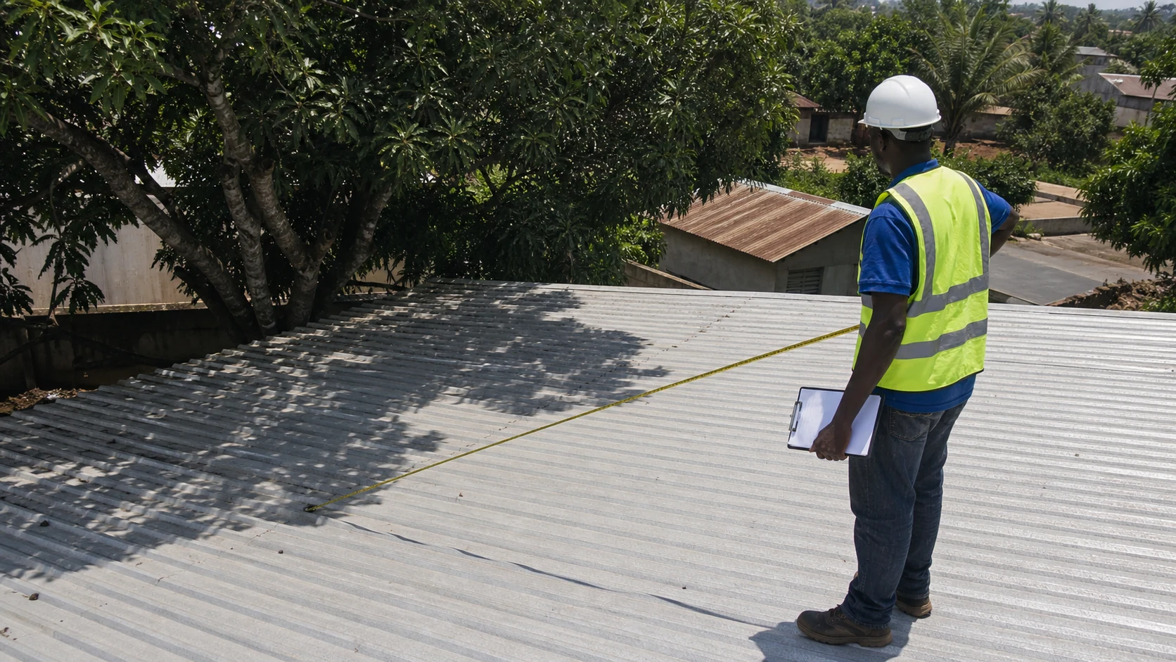 Évaluation de l'orientation et des ombres sur une toiture pour un projet solaire