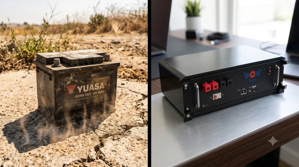 Comparaison entre batterie lithium LiFePO4 et batterie plomb-acide solaire