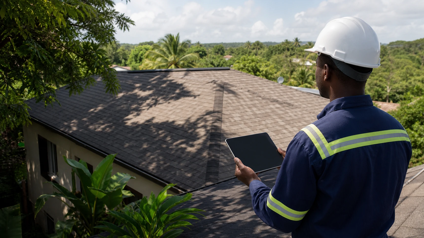 Évaluation de l'orientation et des ombres sur une toiture pour un projet solaire